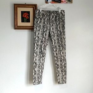 Snake skin jeans